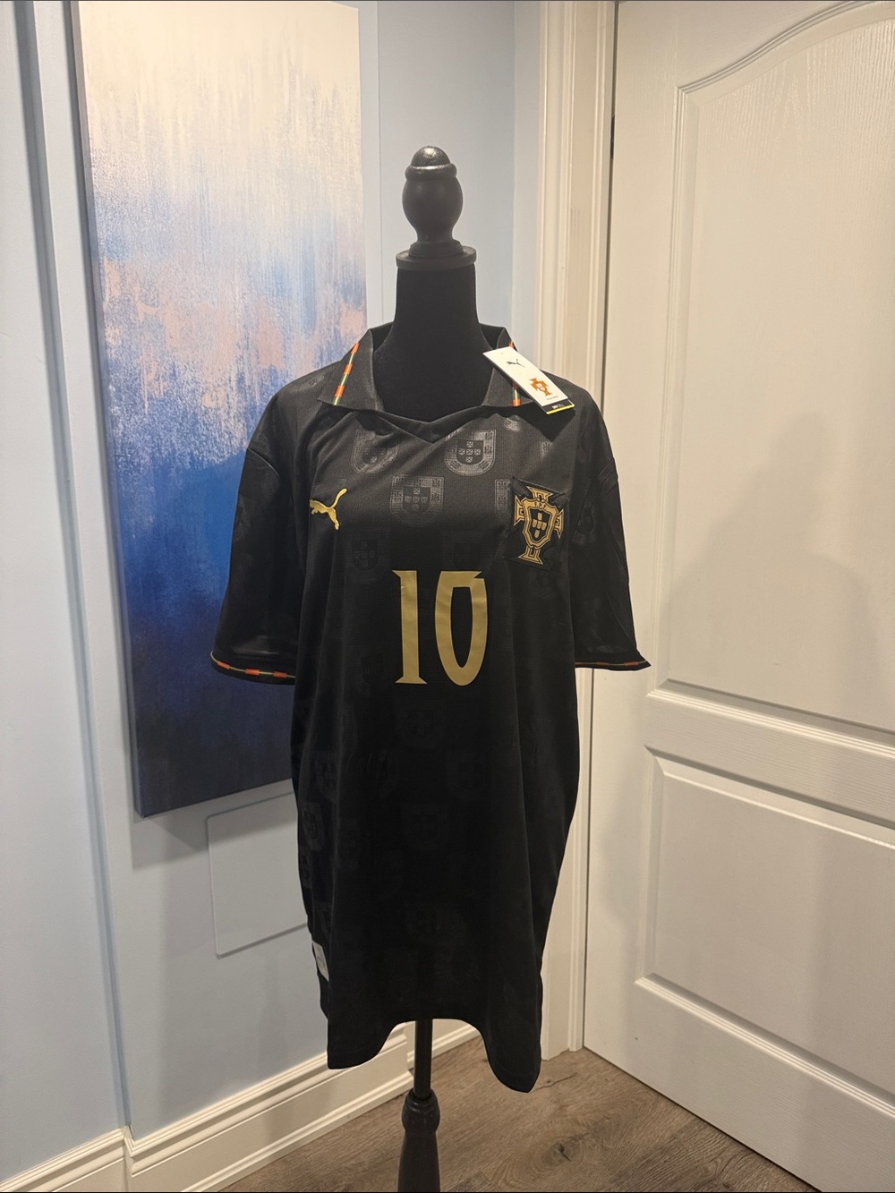 Puma Black & Gold #10 Portugal Soccer Jersey-World Cup 2026